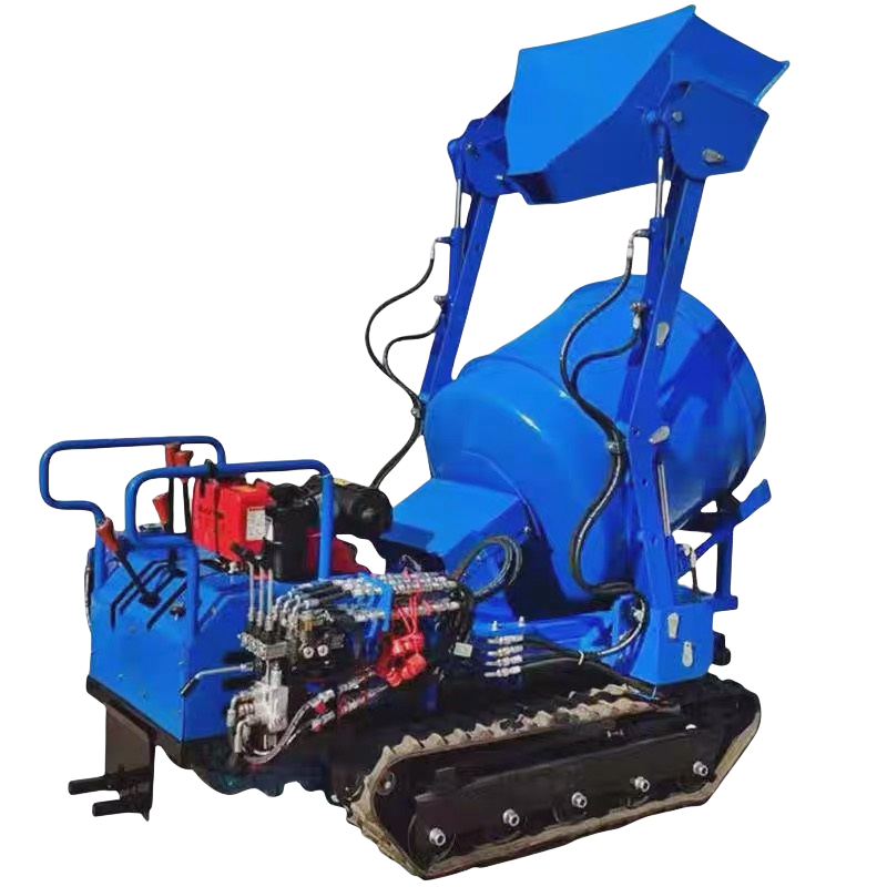 Crawler concrete mixer truck