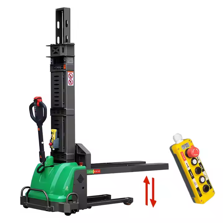 Self dumping stacker truck